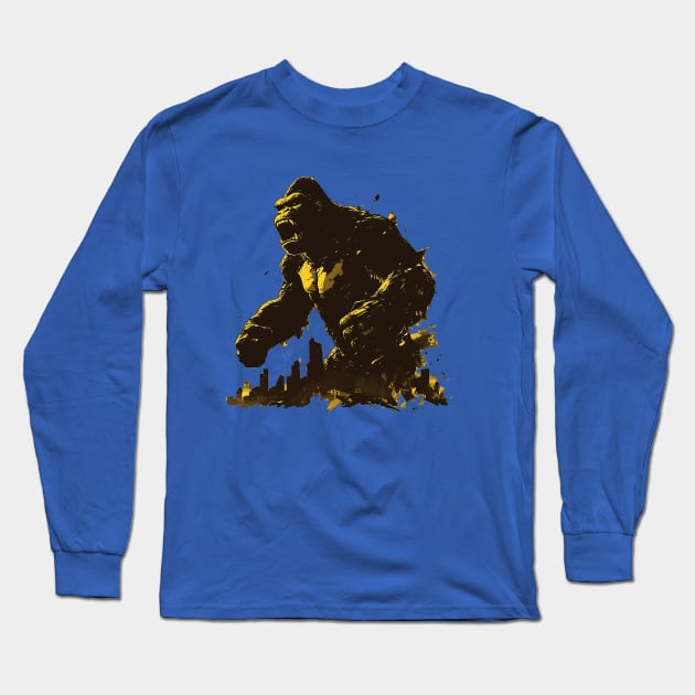 king kong Long Sleeve T-Shirt by sample the dragon